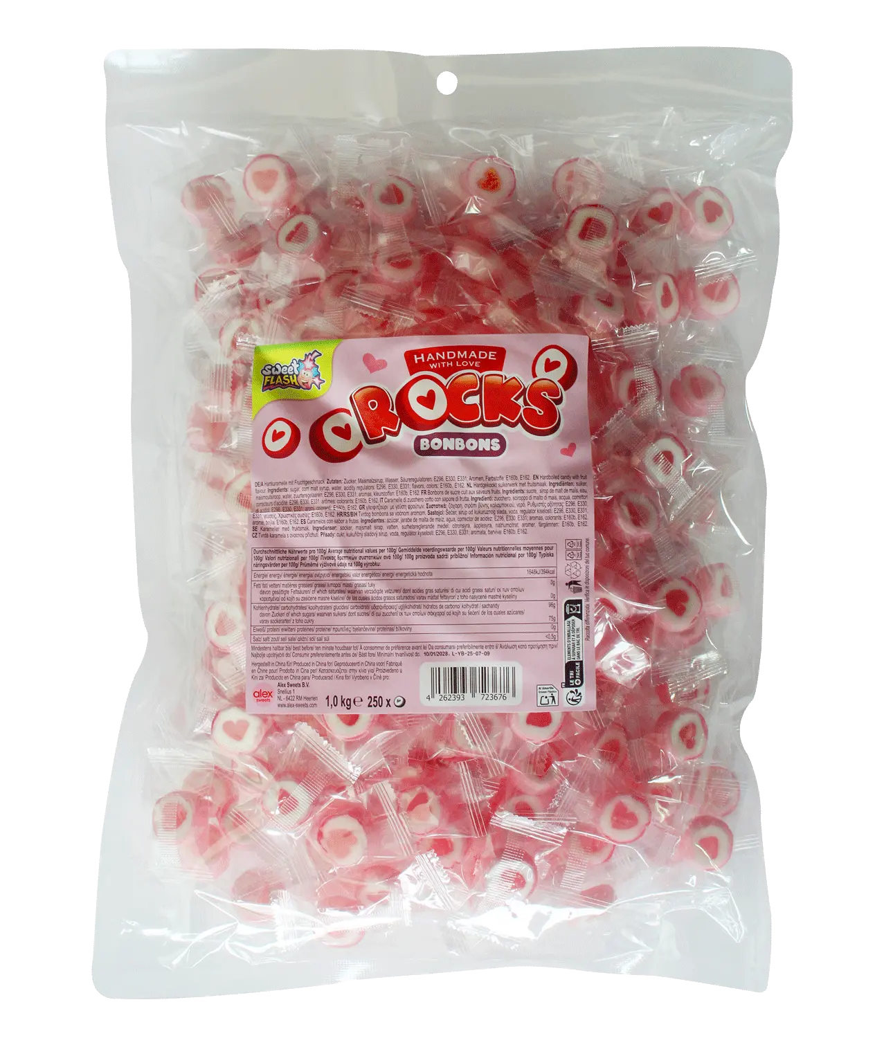 Rocks Hearts: chuches corazón en bolsa 1000 g