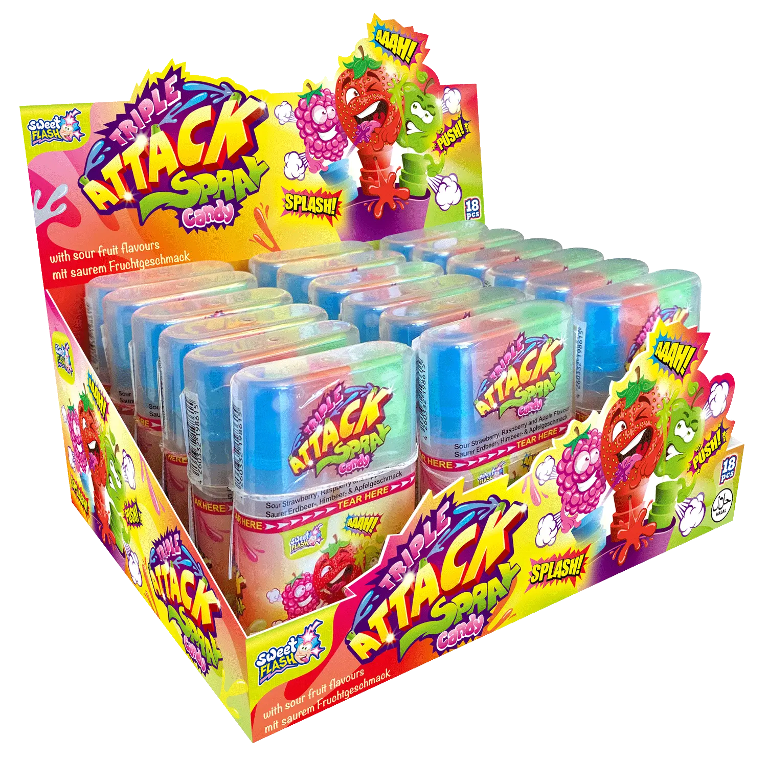 Triple Attack: spray de caramelo 15 ml, halal