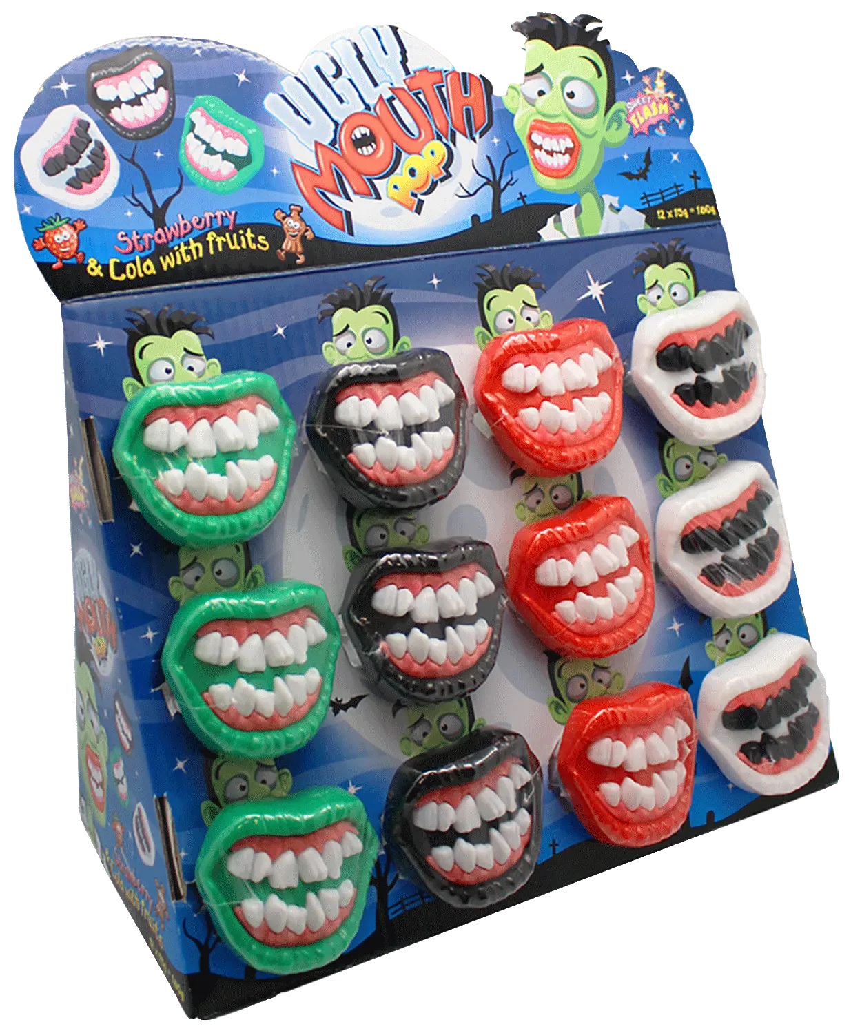 Ugly Mouth Pop – piruleta con boca de plástico, 15 g
