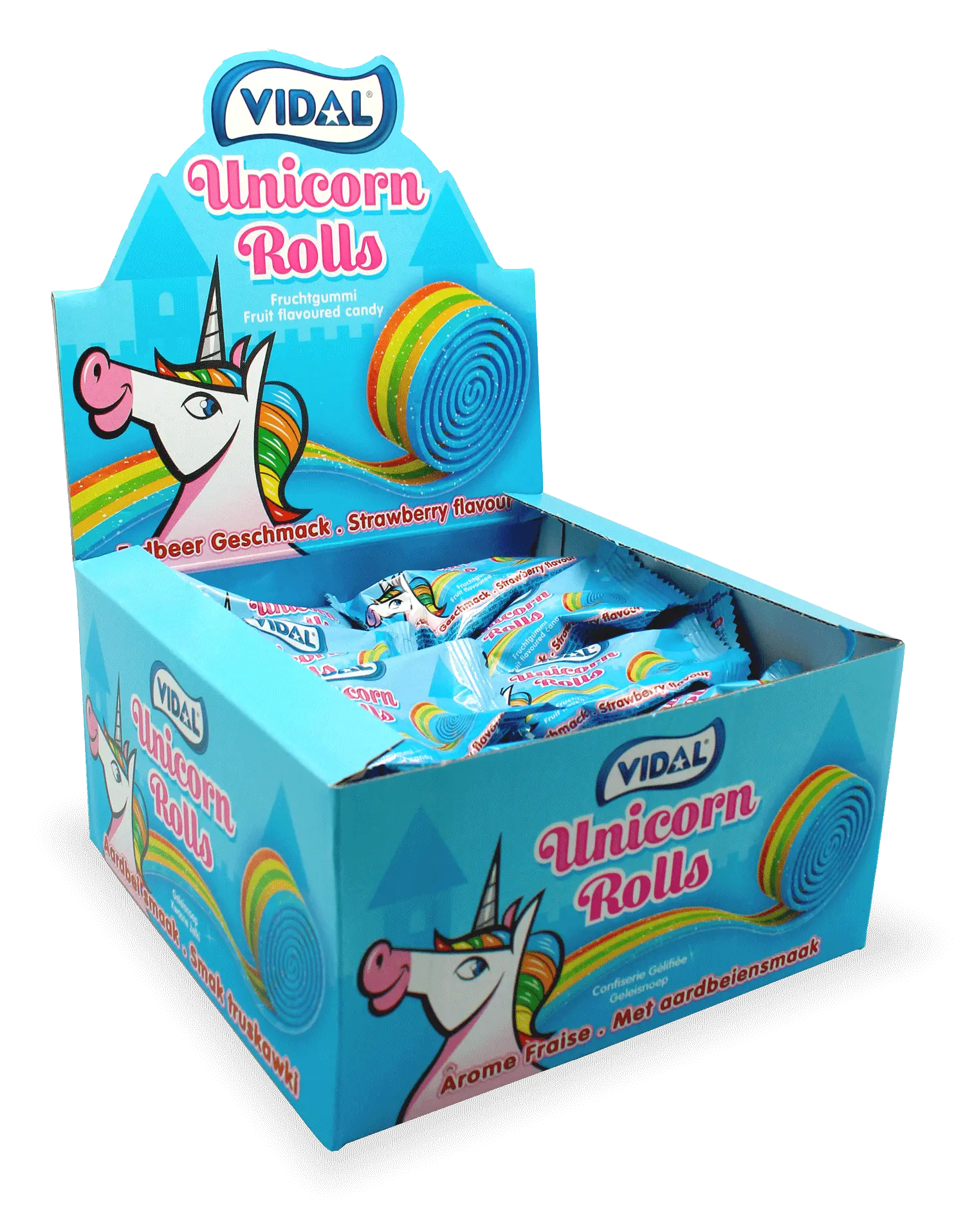 Vidal Unicorn Rolls: rollos de chicle 19 g