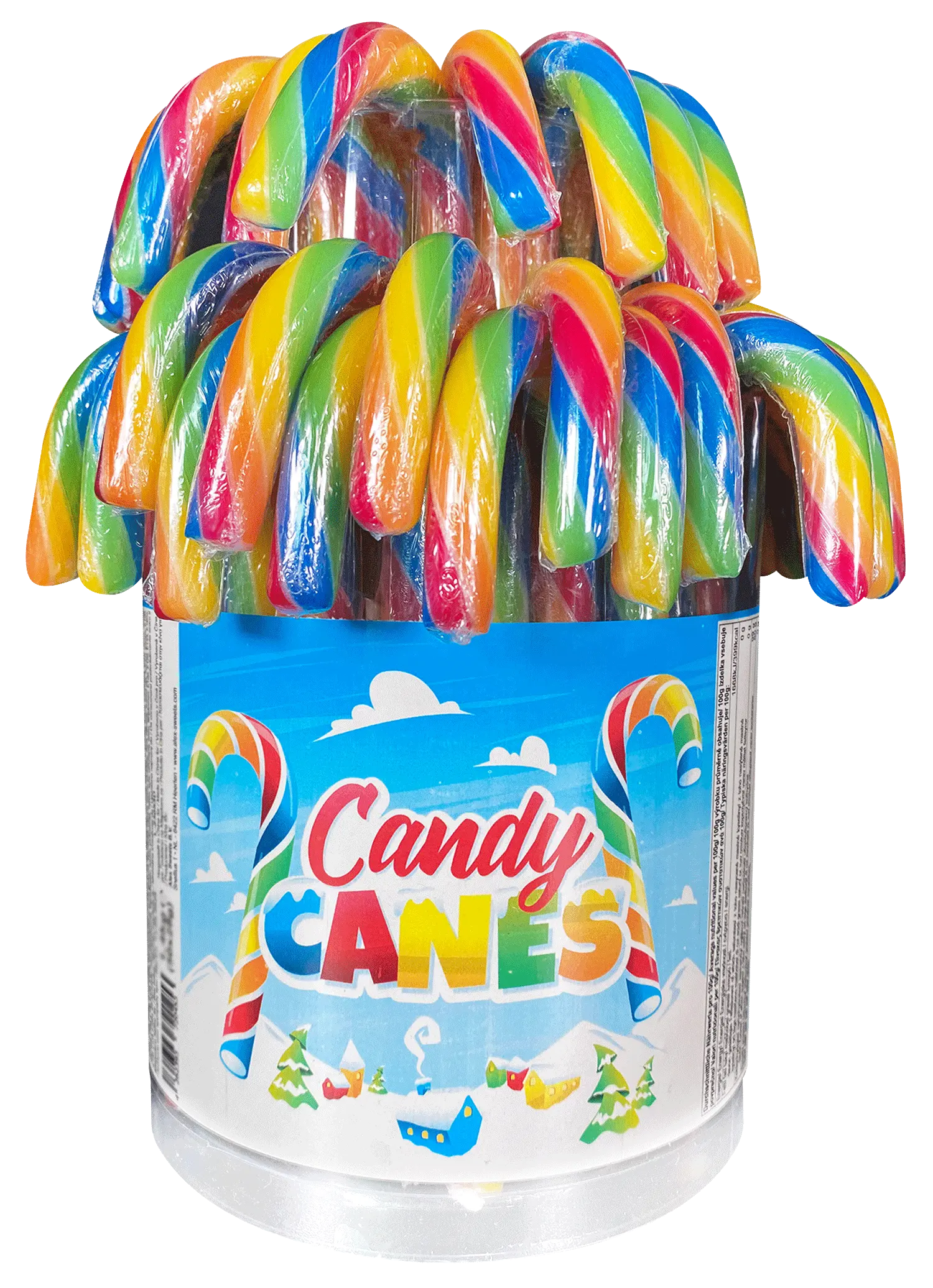 Bastón de caramelo Rainbow, 28 g – expositor 50