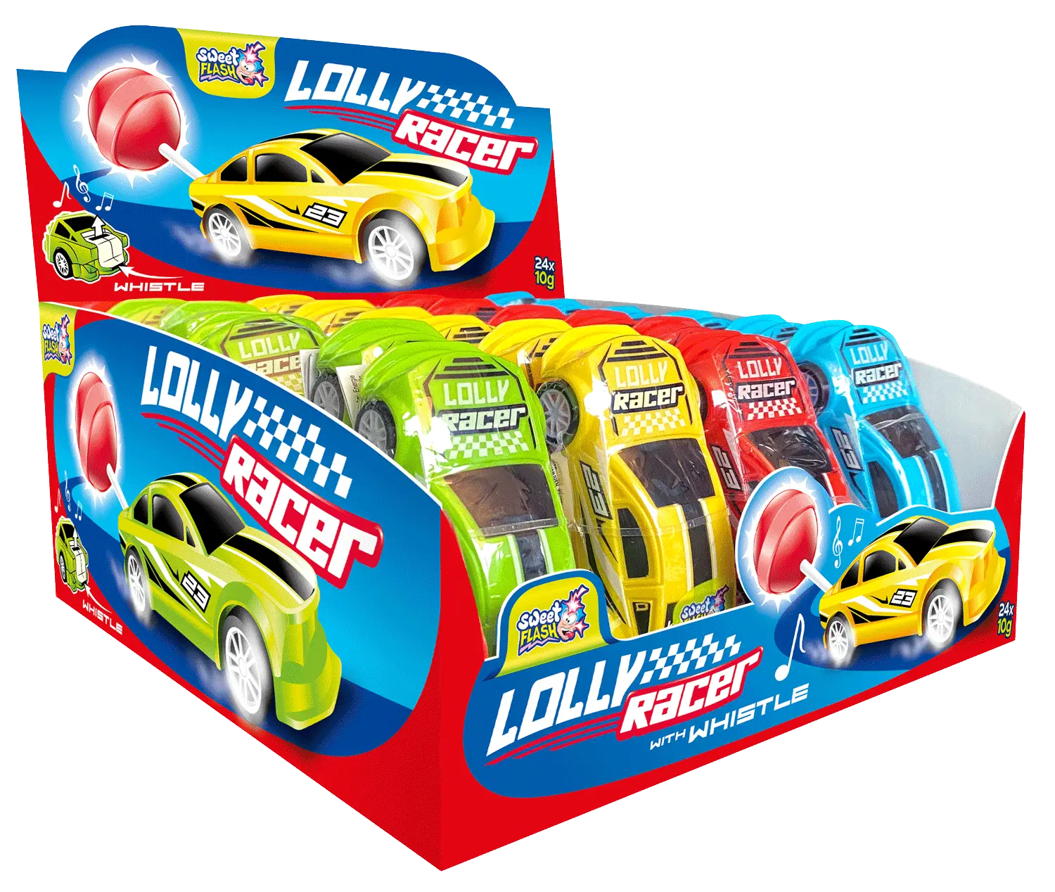 Lolly Racer: bonbon-jouet voiture avec sucette, 10 g