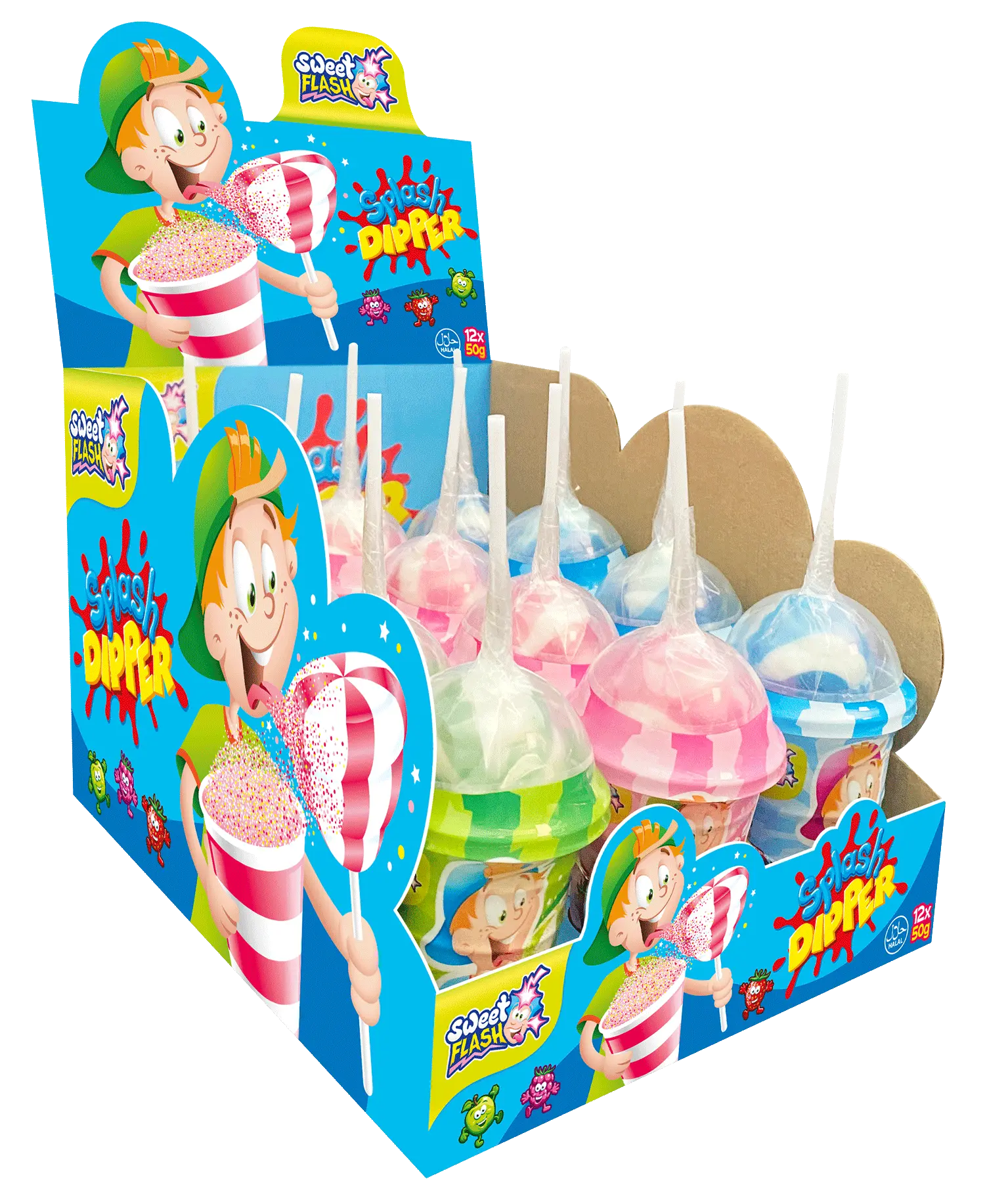 Splash Dipper : sucette et poudre acidulée, 50 g