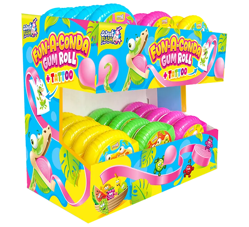Crazy Fun A Conda: rotella bubble gum con tatuaggi