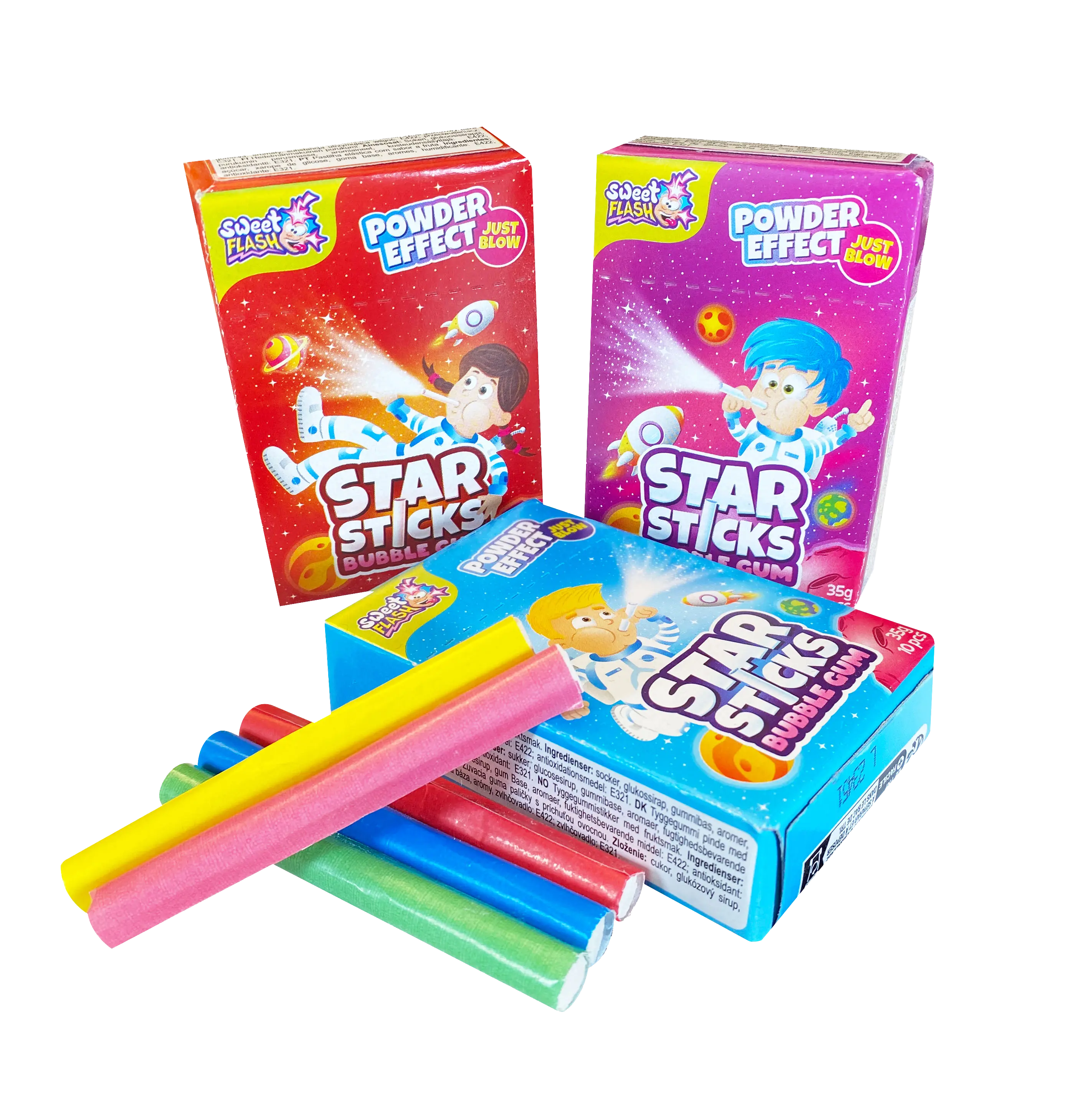 Star Sticks Bubble Gum con effetto fumo, 35 g