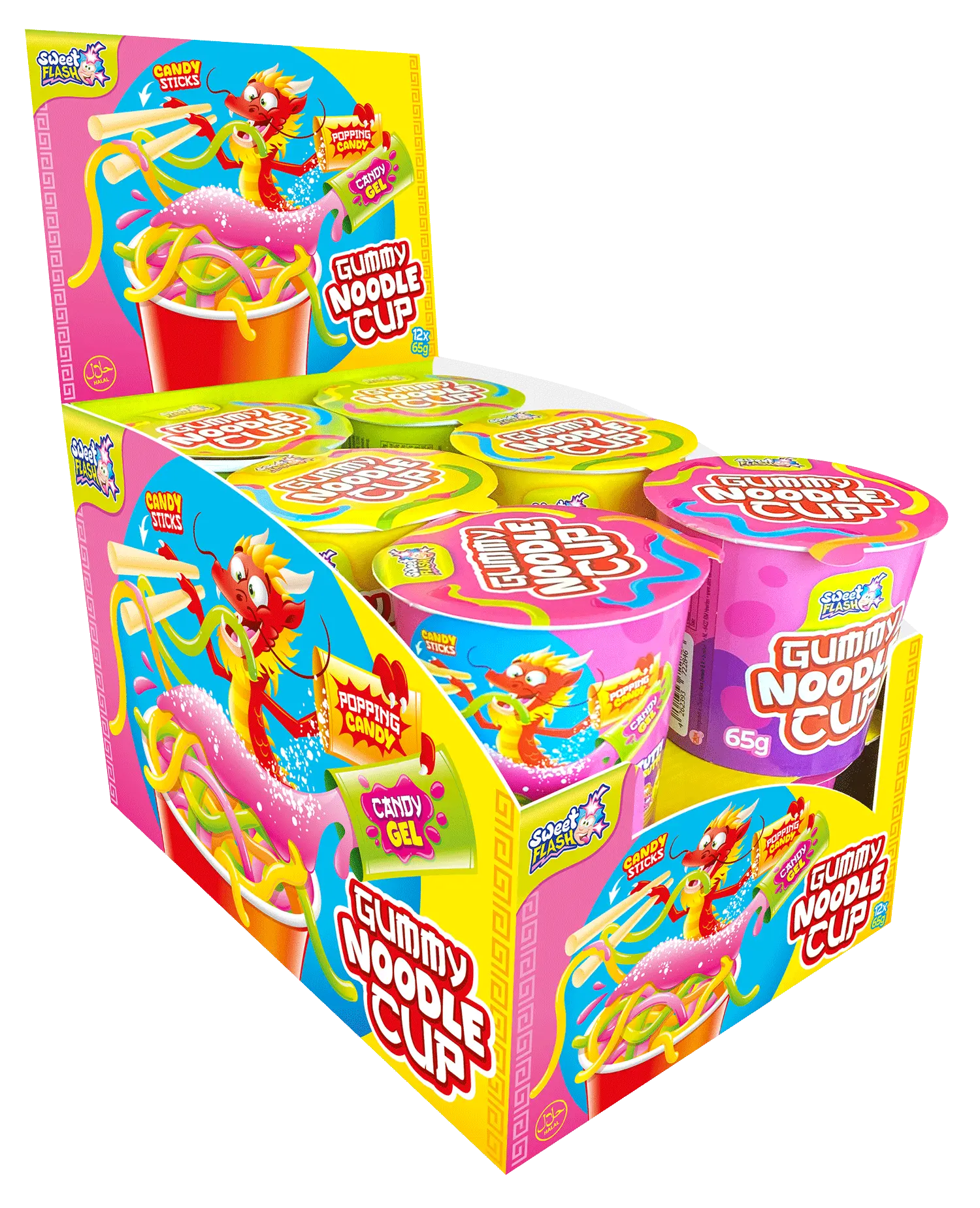 Gummy Noodle Cup: noodle gommose, 65 g