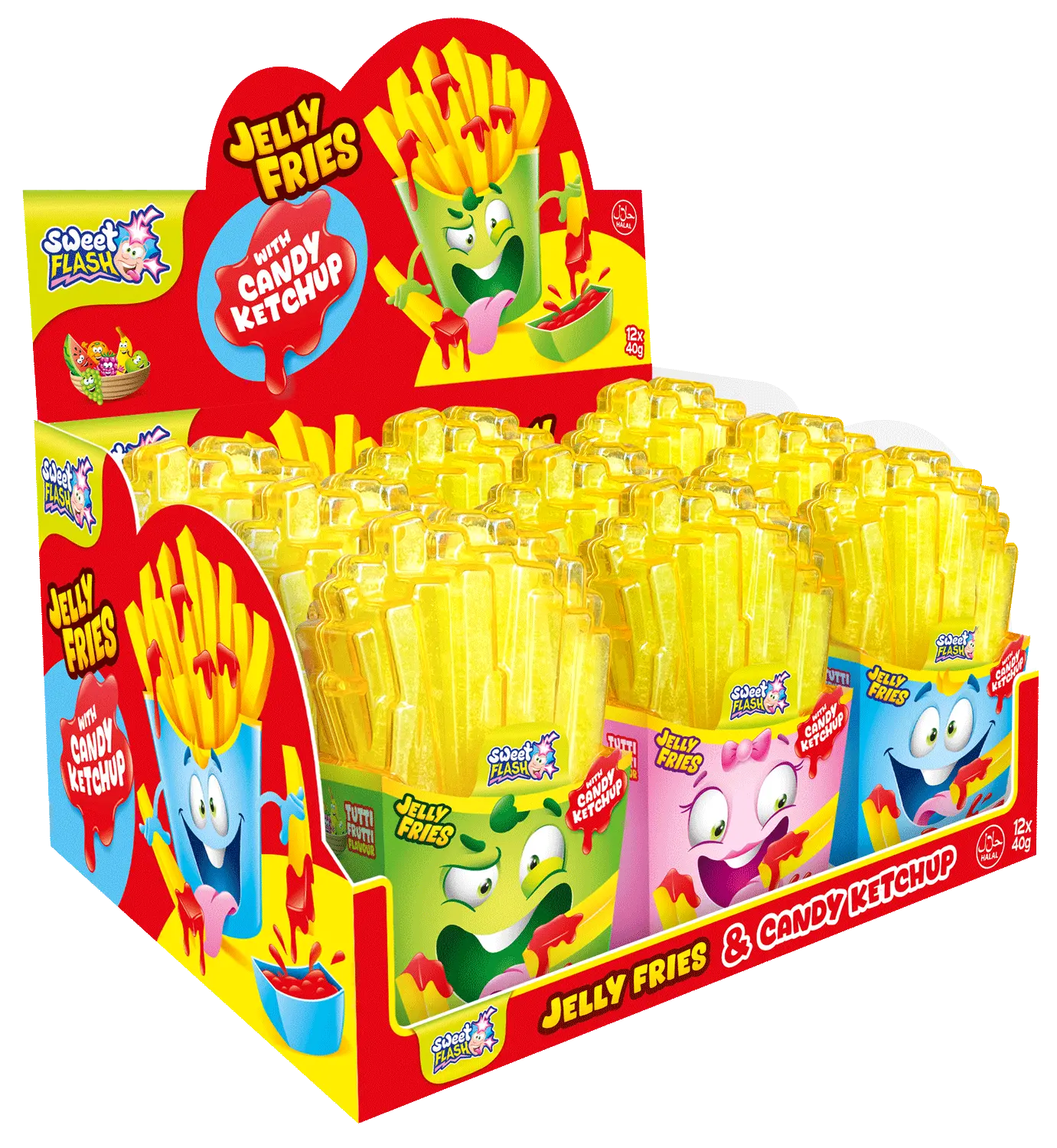 Jelly Fries: caramelle gommose + gel, 40 g